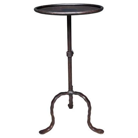 Spanish Iron Martini Table with Dark Bronze Patina For Sale at 1stDibs