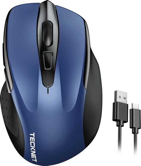 Amazon.com: TECKNET Rechargeable Wireless Mouse, 2.4G Silent Mouse ...