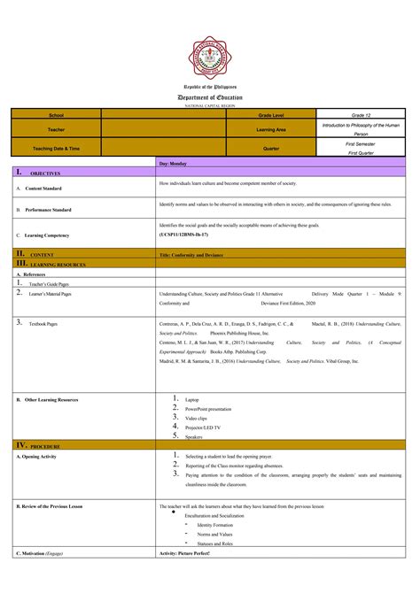 dlp socsci.docx daily lesson plan in soc sci | PDF