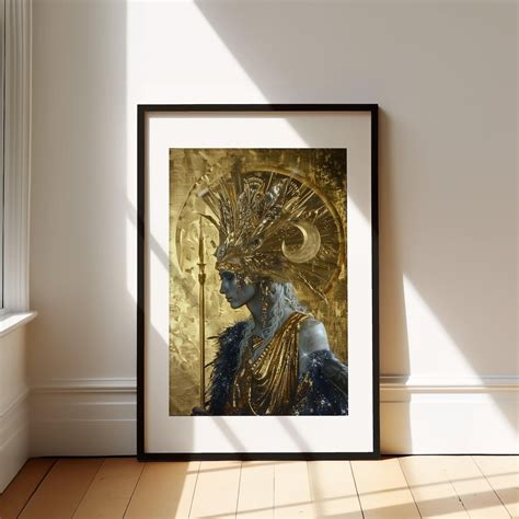 Luna Roman Moon Goddess Art Print - Celestial Divine Feminine Wall Art ...