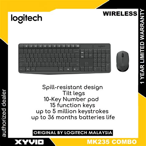 Image result for Logitech Mk235 Wireless Keyboard Mouse Combo