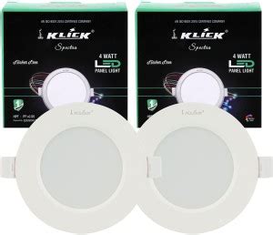 KLICK 4 Watt Round LED Downlight 360° Ceiling Light for Home & Office ...