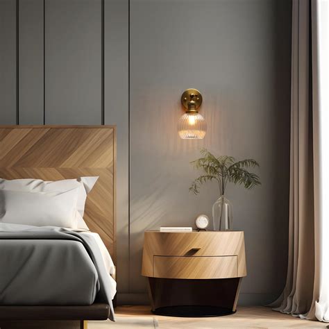 PERMO Antique Wall Sconces with Clear Ribbed Globe India | Ubuy