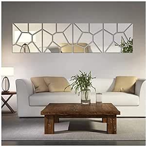 Incrizma Modern Acrylic Mirror Wall Stickers DIY Sticker Mirror Effect ...