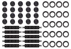LEGO Parts and Pieces: 14x6mm Black Tire, Black Wheel, 1x4 Black Wheels ...
