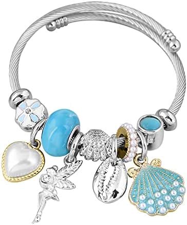 Buy Peora Synthetic Stone Studded Silver Plated Charm Bracelet Fashion ...