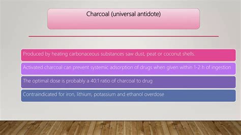 Drug presentation on charcoal | PPTX