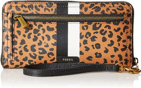 Buy Fossil Women's Logan Leather RFID-Blocking Zip Around Clutch Wallet ...