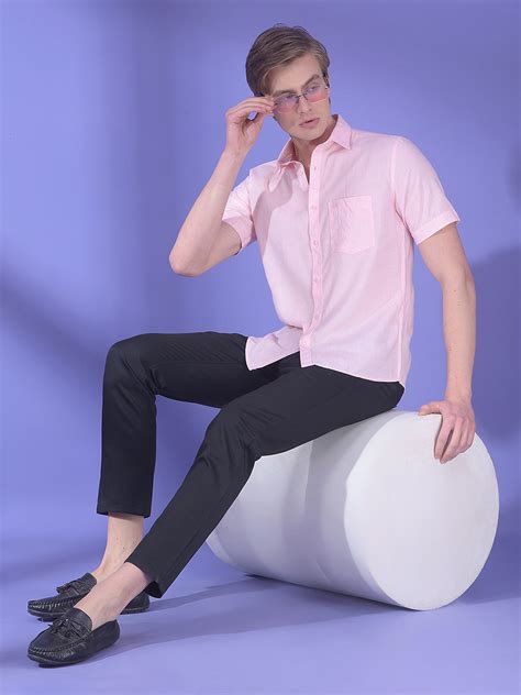 Blush Pink Linen Shirt – Crimsoune Club