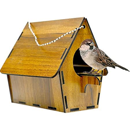 MH VILLA Bird House for Balcony and Garden Hanging for Sparrow ...