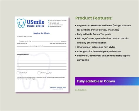 Buy Editable Prescription Pad | Editable Medical Certificate | Rx ...