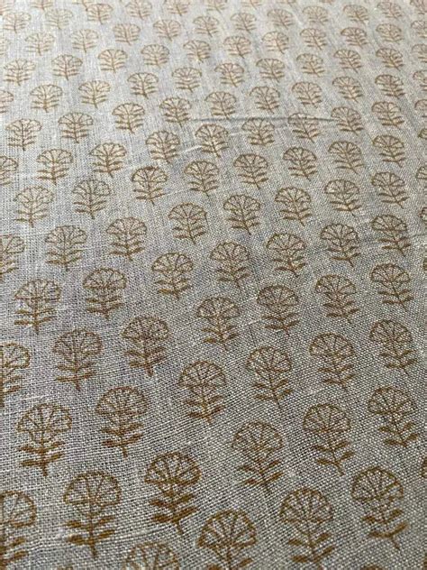 Leni Hand Block Printed Linen Fabric – Rohiyaan