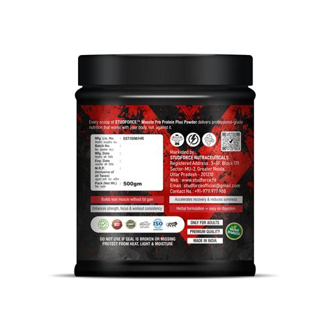 MUSCLE PRO PROTEIN (500 GM) – STUDFORCE NUTRITION
