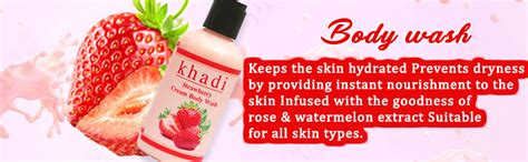 Khadi Strawberry Cream Body wash Pack of 4(800ML) : Amazon.in: Health ...
