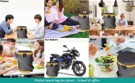FOONTY Double Decker Waterproof Lunch Bag/Lunch Box(Grey,7060) : Amazon ...