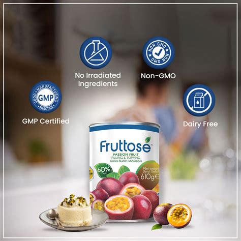 Passion Fruit Filling & Topping (60%) 610 g By Fruttose