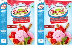 Dharmasut Instant Strawberry Ice Cream Mix Powder 100g Each | 200 g ...