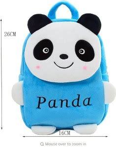 Floe TGB_A_985_Panda Kids School Bag Soft Plush Blue Velvet Cartoon bag ...