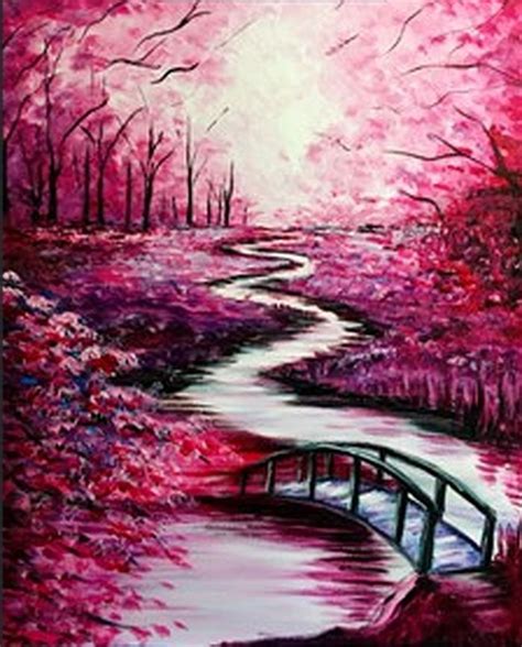"Cherry Blossom Bridge" In Person paint Night Event Friday 7:00 p.m. in ...