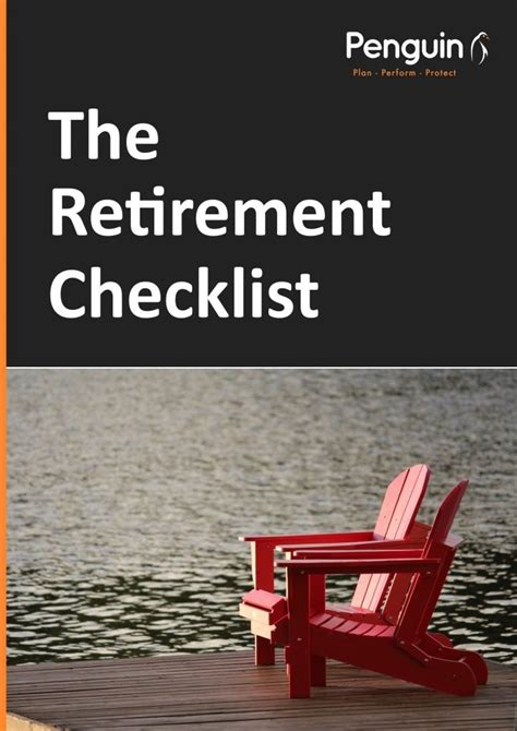 Checklist for Retirement 的图像结果