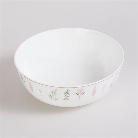 Buy Get The Look-Monarch White Printed Bone China Serving Bowl - 950ml ...
