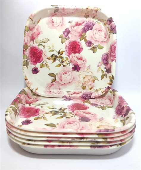 Buy Unbreakable Stackable Melamine Small Snack Platters for Serving ...