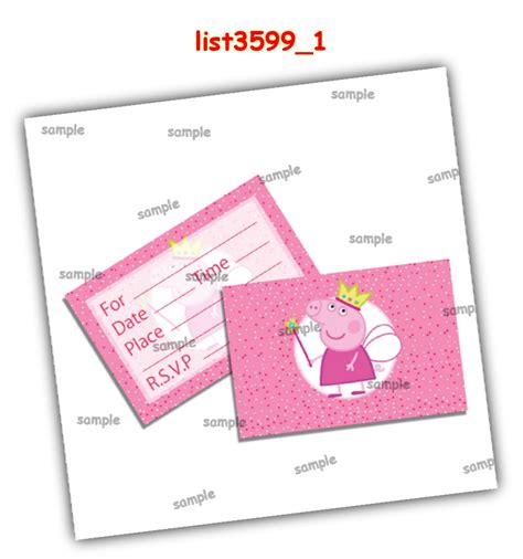 Invite Cards | Cards | Peppa Pig Designs