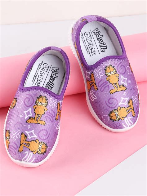 Kids Girls Garfield Printed Purple Shoes – Kidsville