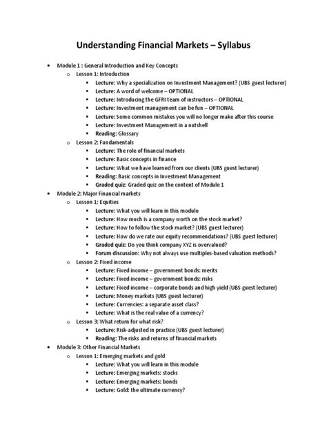 Image result for Finance Course Syllabus