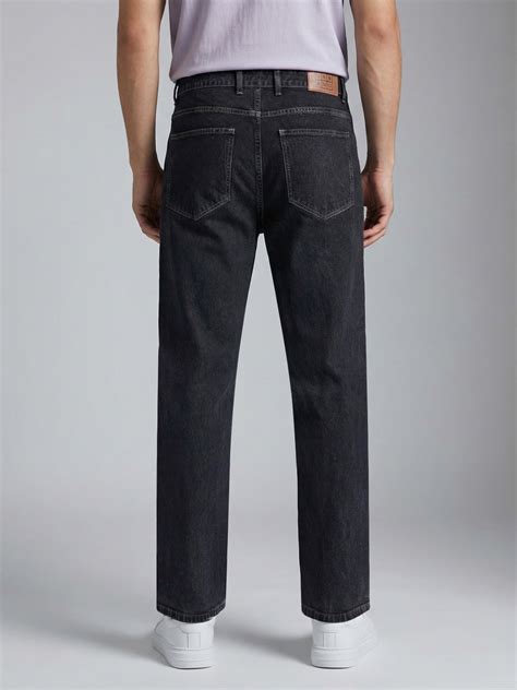 Men's Dark Grey Relaxed Fit Washed Denim Jeans Non-Stretchable – Urbano ...