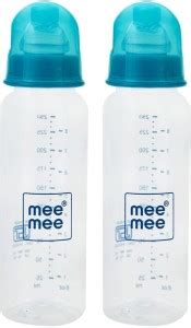 MeeMee Eazy Flo Premium Baby Feeding Bottle (Blue, 250 ml) Pack of 2 ...