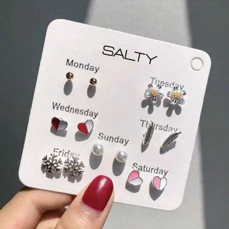 "Enchanted" Weekly 7 Stud Earrings Set | Salty – Salty Accessories