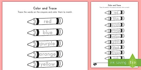 Editable Color and Trace Color Words Activity (teacher made)