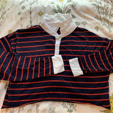 Women's Blue and Red Polo-shirts | Depop