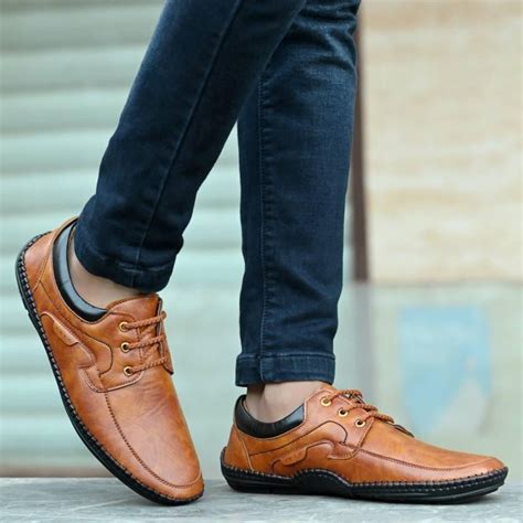 Men Casual Leather Shoes – Orange Liberty