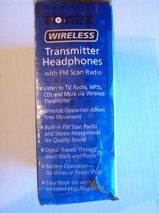 Innovage Products Wireless Transmitter Headphones With Fm Scan Radio ...