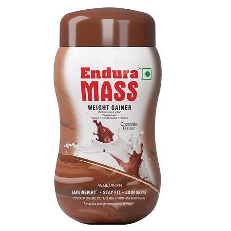 Endura Mass Weight Gainer Powder 500 G Chocolate Flavour Unique ...