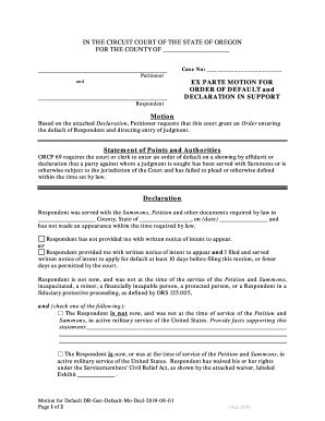 Fillable Online ORDER OF DEFAULT and Fax Email Print - pdfFiller