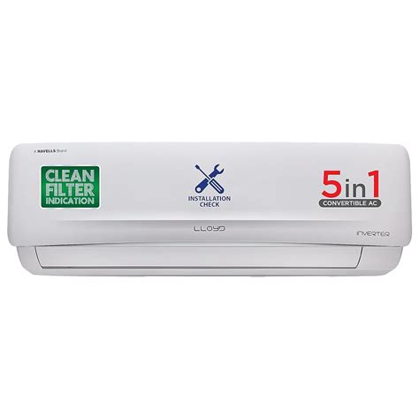 Buy LLOYD Element 5 in 1 Convertible 1 Ton 3 Star Inverter Split AC ...