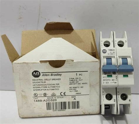 Allen Bradley 1489-A2D320 Ser A Industrial Circuit Breaker 2Pole 32A 1 ...