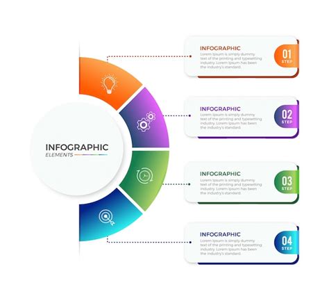 Business infographic design icons 4 options or steps | Premium Vector
