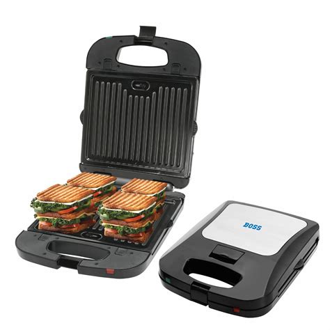Buy BOSS JumboXL 4 Sandwich Griller Toaster with 2in1 Changeable Plates ...