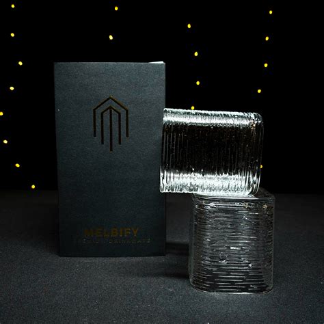 Melbify Japanese Wave Pattern Whiskey Glasses Gift Set | 370 ML | 2 PC ...