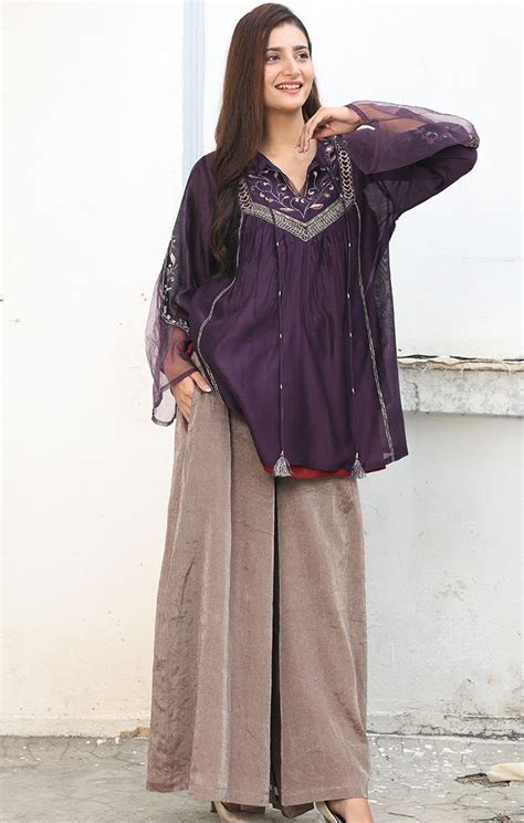 Chanderi Tunic in Purple Plum – Ihaworld