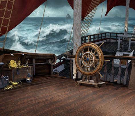 Pirate Ship Deck Backdrop