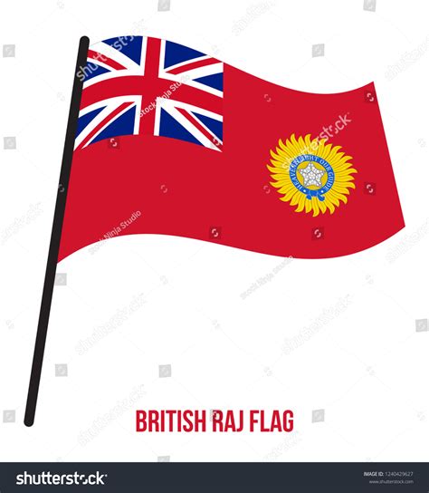 British Raj Flag Waving Vector Illustration Stock Vector (Royalty Free ...