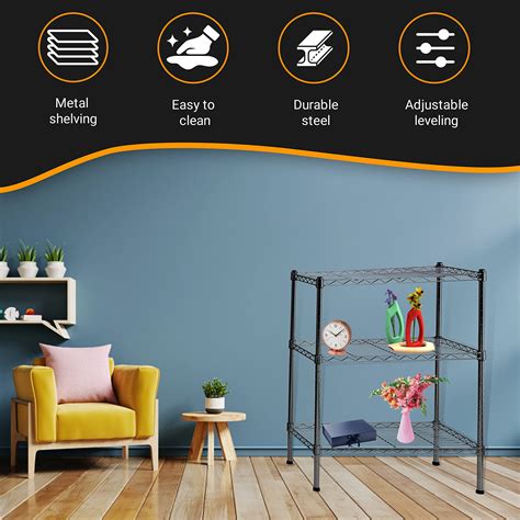 Juggernaut Storage Chrome 3-Tier Steel Wire Shelving Unit (24 in. W x ...