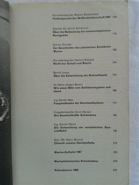 Deutscher Marine Kalender 1969 Militärtechnik, India | Ubuy