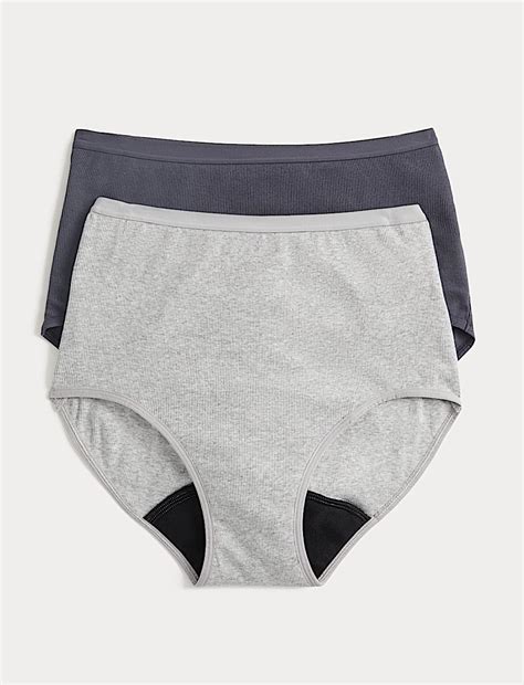 Buy 2 Pack Heavy Absorbency Period Full Briefs at Marks & Spencer