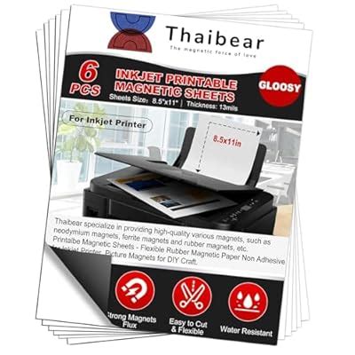 Thaibear Printable Magnetic Sheets, 8.5 x 11, 6 Pack India | Ubuy